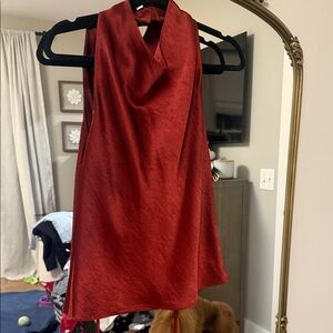 Vince Red Sleeveless Top